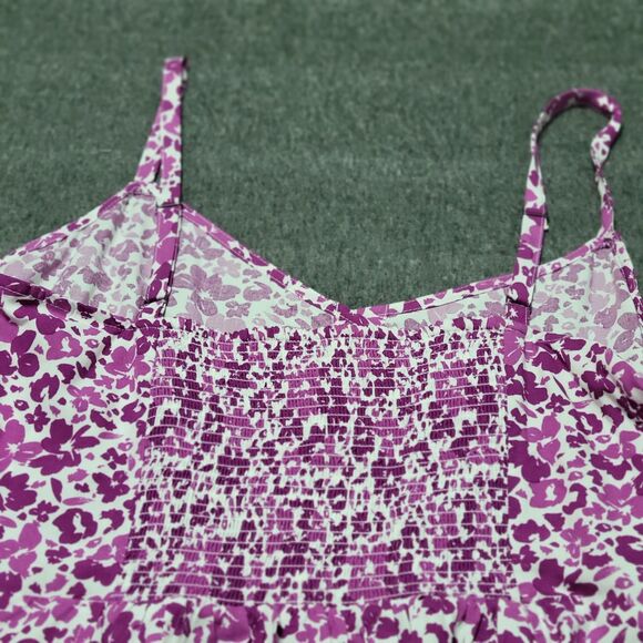 Gap Sun Dress Pink Multicolor Spagetti Strap Floral Large Beach Party - Picture 8 of 10